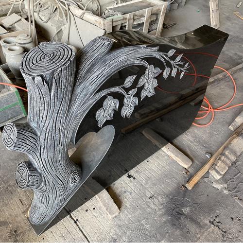 High Quality Wholesale Black Sculpture Monument American Style Granite Tombstones and Monuments