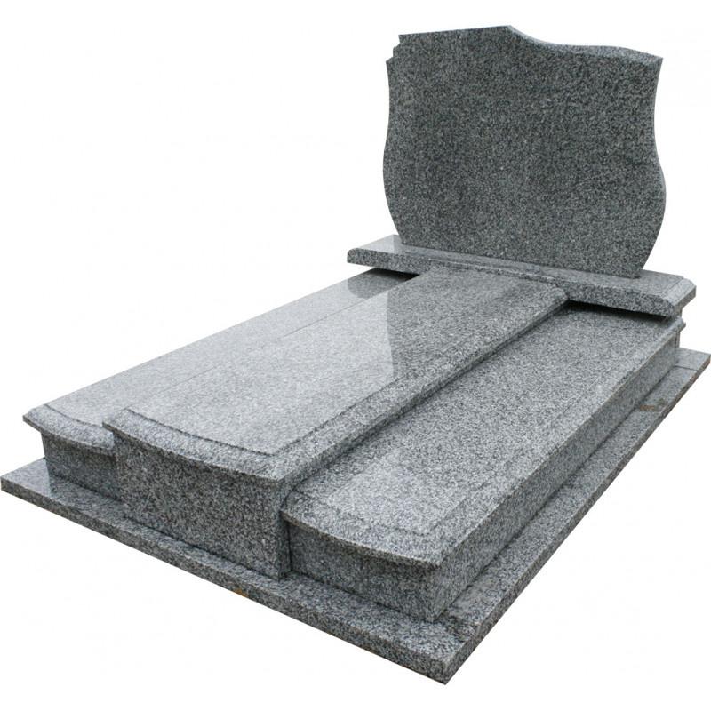 Grey White Granite Tombstone Well Monument for Sale