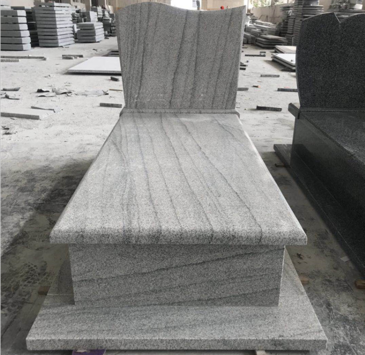 New Viscount White Granite Gravestone Headstone