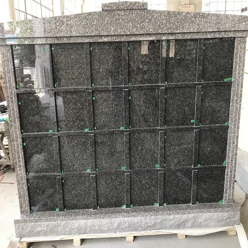 China Cheap G603 Light Grey Granite Mausoleum & Shanxi Black Granite Columbarium