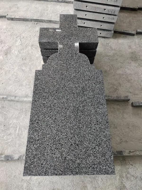 Sesame Black China Impala Dark Grey Granite Monument for Romania