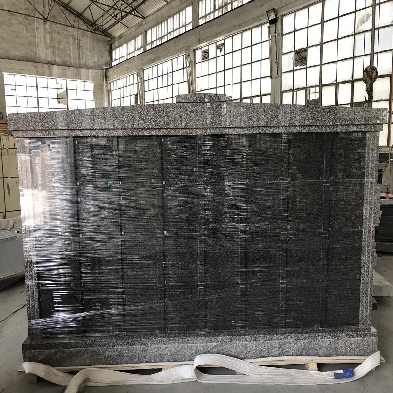 China Cheap G603 Light Grey Granite Mausoleum & Shanxi Black Granite Columbarium