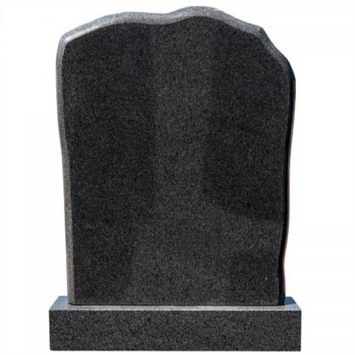 Upright Latvia Black Granite Tombstone Headstone