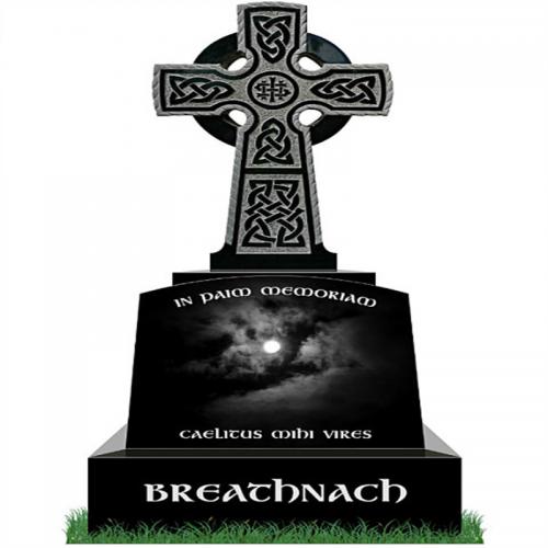 Black Granite Celtic Cross Headstone Ireland Tombstone