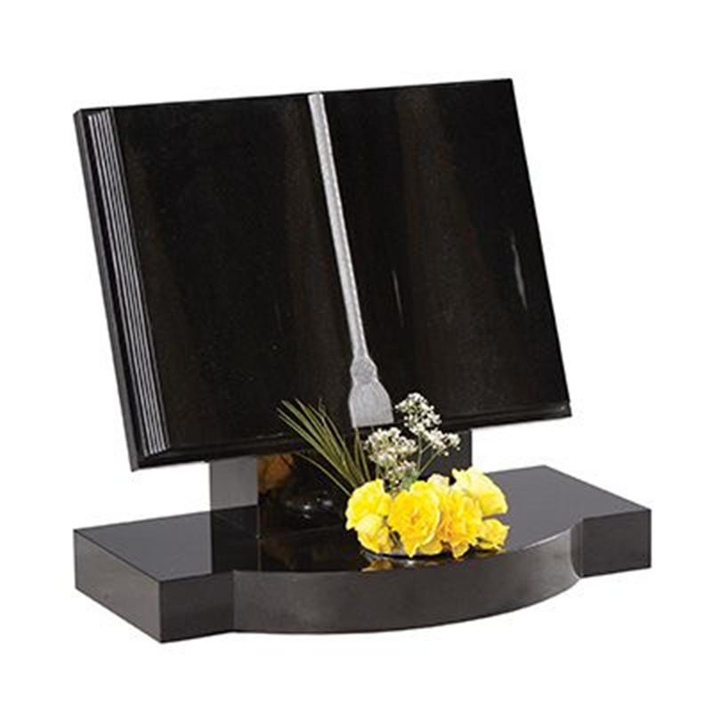 Desk Tablet Small Memorial Black Granite Headstone