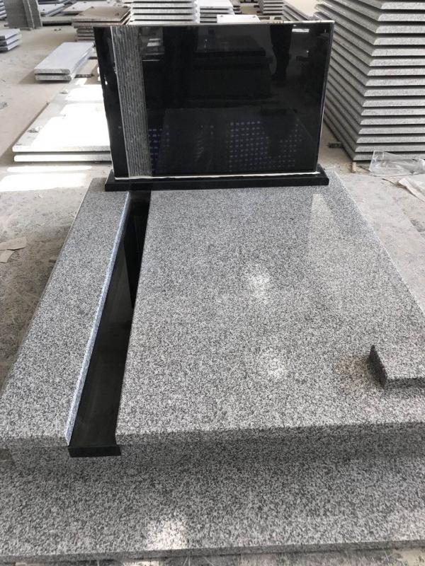 India Black G603 Grey Double Tombstone Gravestone