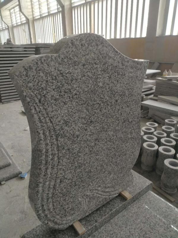 European Grey Granite G623 Hungary Double Tombstone Factory