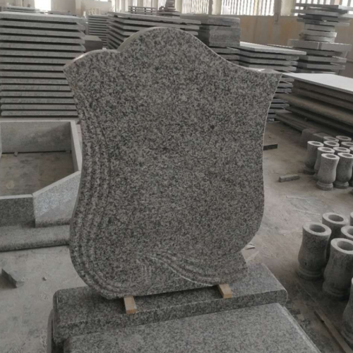 European Grey Granite G623 Hungary Double Tombstone Factory