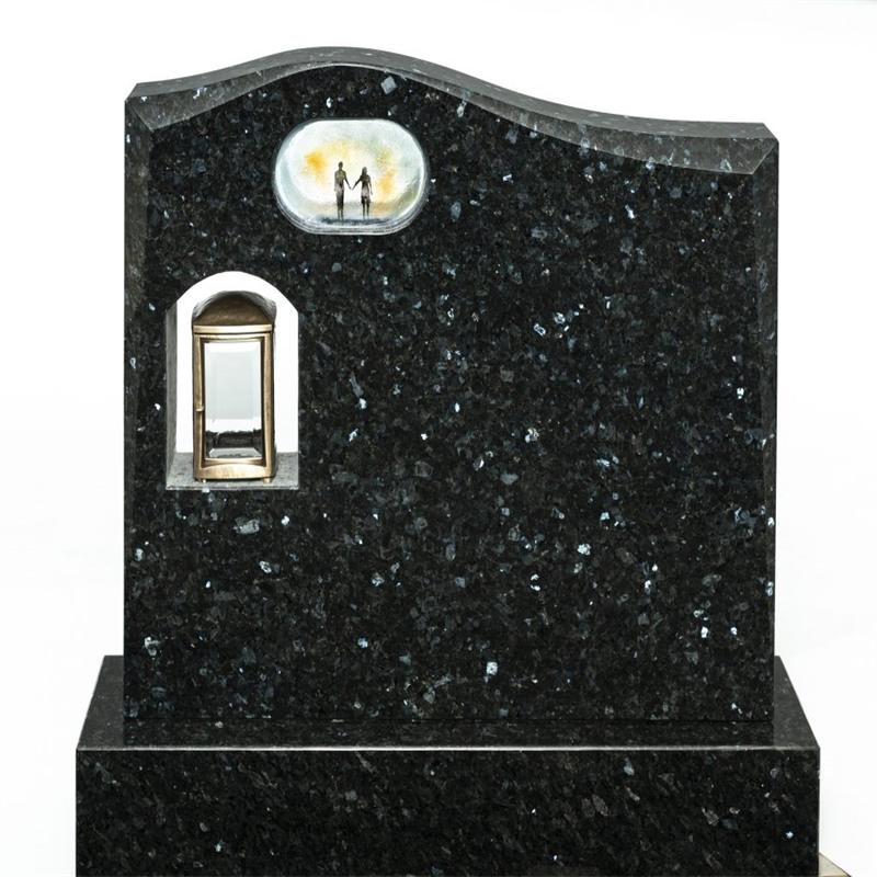 Norway Granite Memorial Bahama Blue Upright Headstone