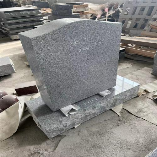 Affordable American White Granite Upright Headstone