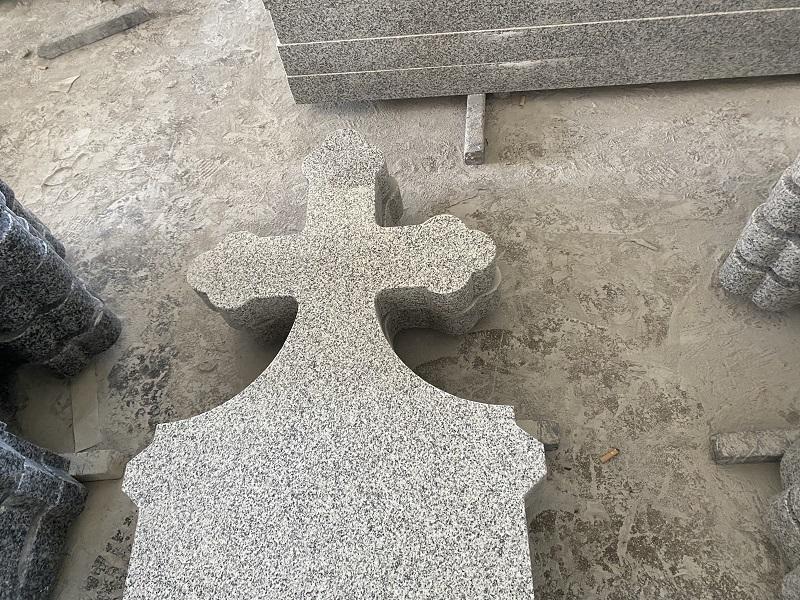Cheap Memorial Grave Headstone Wholesale China Grey Granite Cross Headstones Monument