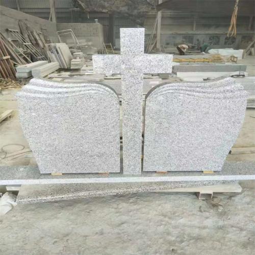 Romania Double Granite Headstone Cross Headstones