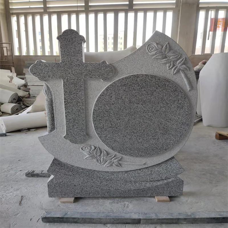 New Pangda Dark G654 Headstone Granite Grey Monument