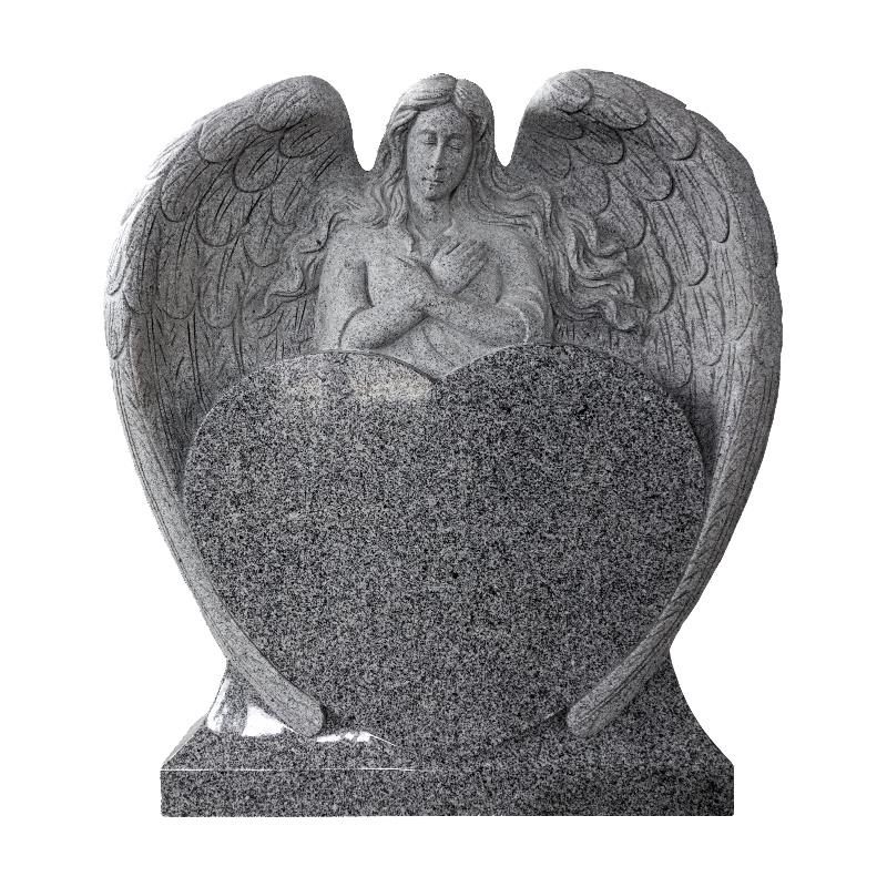 Serbia Style Granite Headstone G654 Blakc Angel Headstone