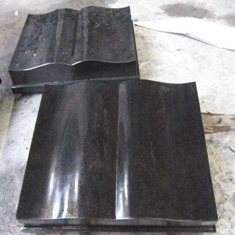 Indian Absolute Black Granite Book Shape Grave Markers