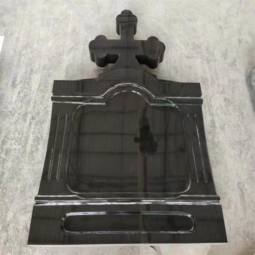 Absolute Black India Black Granite Cross Headstone