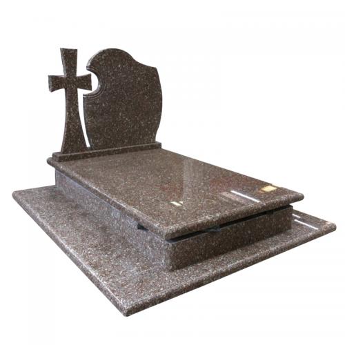 China G648 Red Granite Cross Tombstone Headstone For Poland Market