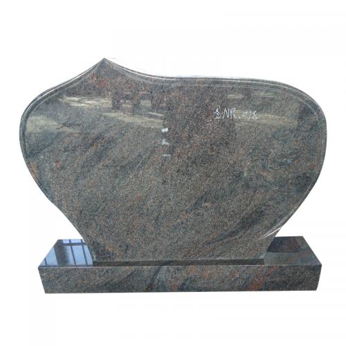 Western Style Cemetery Headstone Cheap Himalaya Blue Granite Funeral Headstones Prices