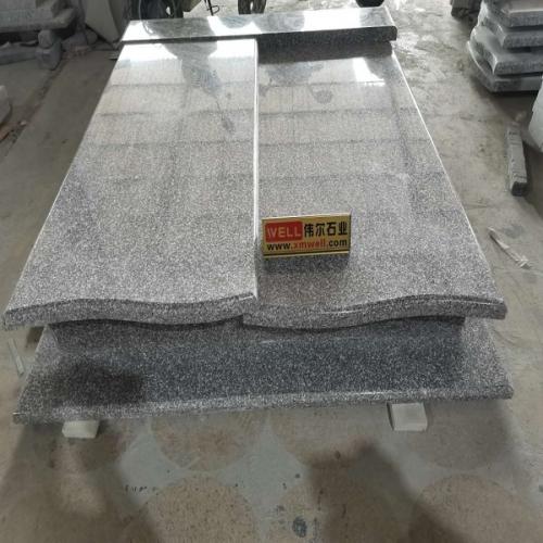 Single Double Dark Brown New G664 Quangang Granite Tombstones for Poland and Romania