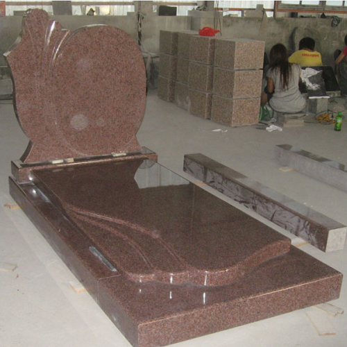 Manufacturer Supplier French European Granite Red Tombstone