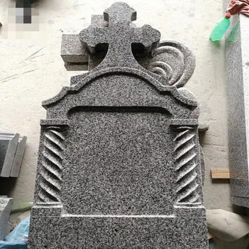 Romania Headstone Cross Carving Granite Tombstones For Graves