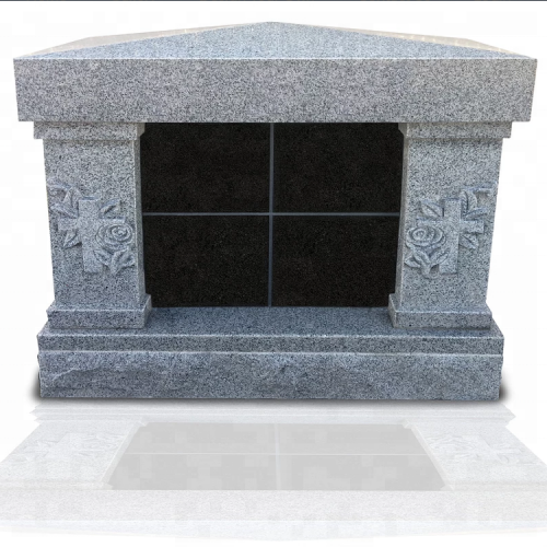 Grey General Style Obelisk Headstone Granite Tombstone Black Memorial American