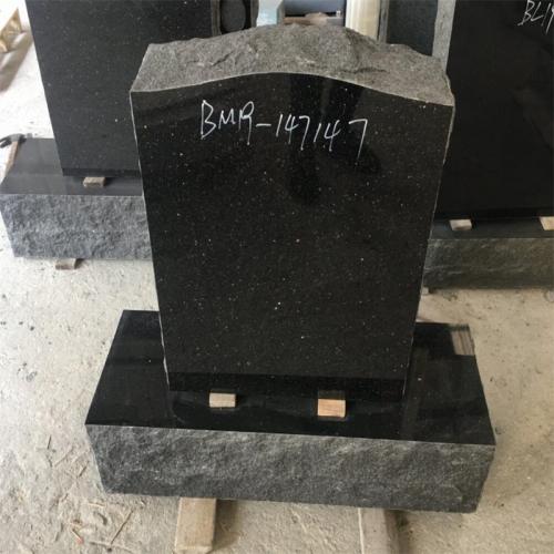 Black Absolute Granite Upright Grave Markers