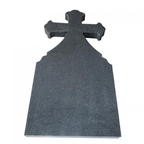 Romania Grey Granite Monument Orthodox Cross Headstone