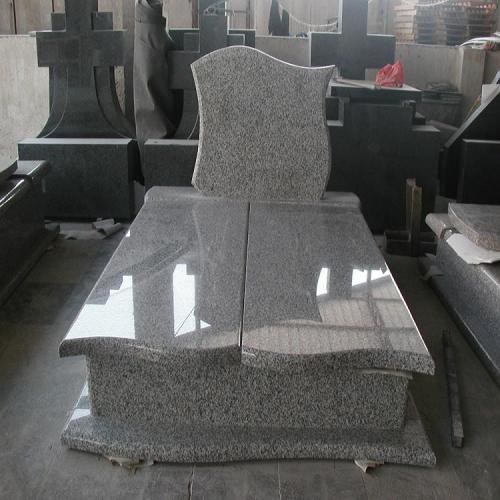 China Cheap New Brown and Grey Granite Poland Tombstone