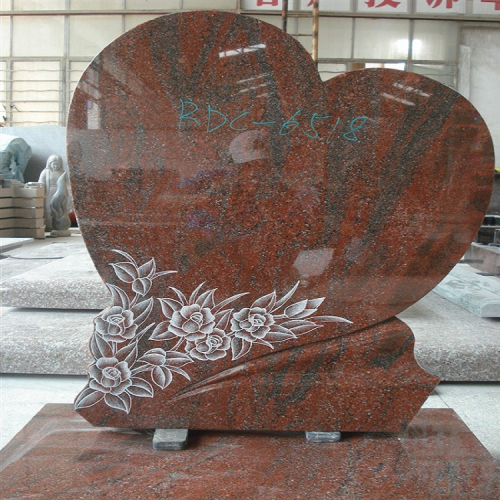 Granite slant tombstone with base headstone-designs high quality poland style granite tombstone heart-shaped-headstones