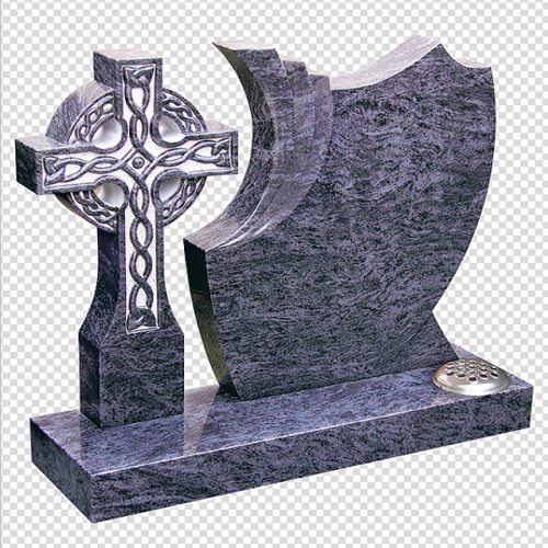 Granite Headstone - Magnificent celtic cross & shaped headstone