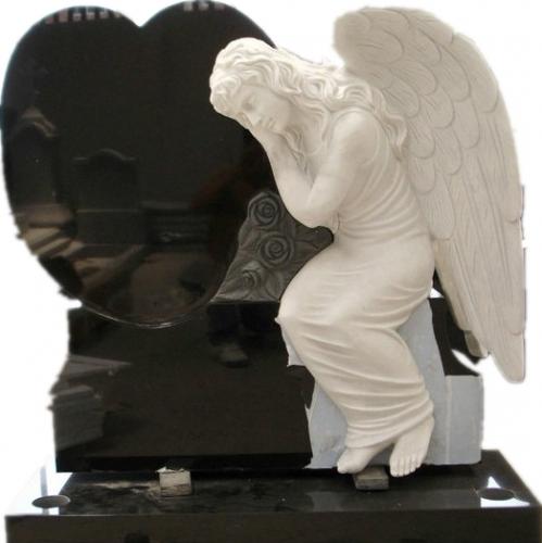 Angel wine heart book granite marble figure monuments headstones grave yard tombstones