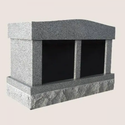 Two Niche Columbarium China Grey Granite Bench