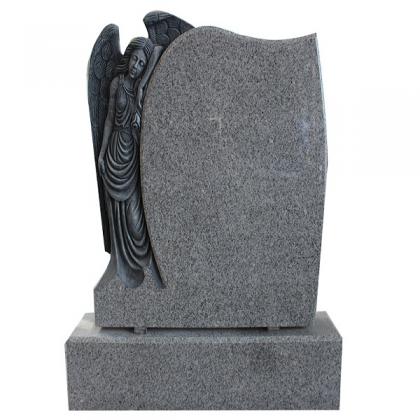 Delicate Weeping Angel Memorial With G603 Grey Granite